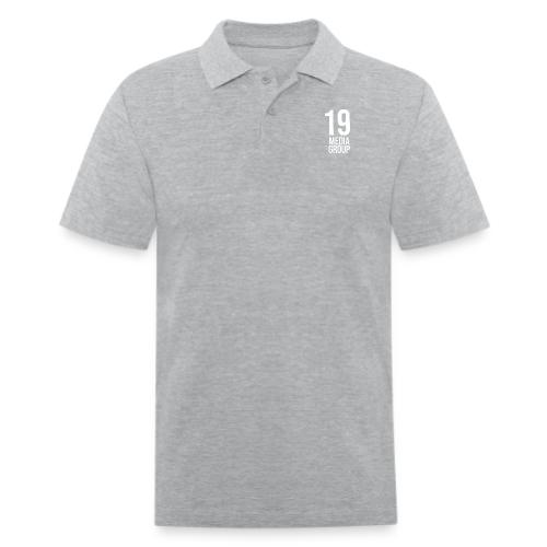 19 Media Group Logo - Men's Pique Polo Shirt