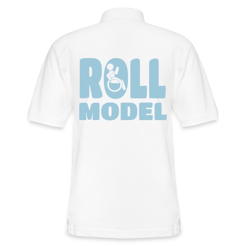 Wheelchair Roll model - Men's Pique Polo Shirt