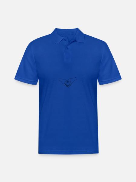hand love - Men's Pique Polo Shirt - royal blue