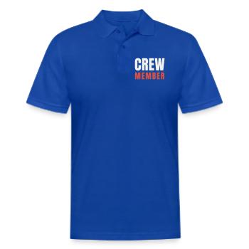 Duo de membres d’équipage - Tenue d’équipe de groupe assortie - Polo en coton piqué pour hommes - bleu roi - Devant
