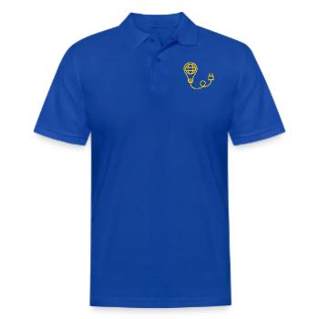 electric light - Men's Pique Polo Shirt - royal blue - Front