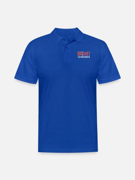 Brisket Commander Bbq Grillmaster - Men's Pique Polo Shirt - royal blue