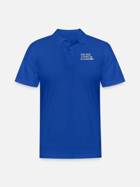Give piece a chance - Men's Pique Polo Shirt - royal blue