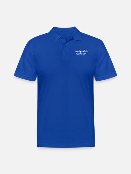Running code is my - Men's Pique Polo Shirt - royal blue