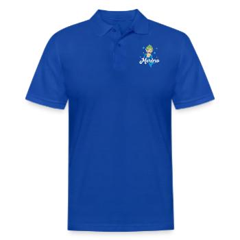 Merbro T Shirt Grand Frère d’un anniversaire de sirène - Polo en coton piqué pour hommes - bleu roi - Devant