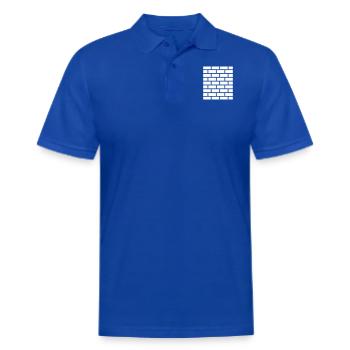 Brick stone wall - Men's Pique Polo Shirt - royal blue - Front