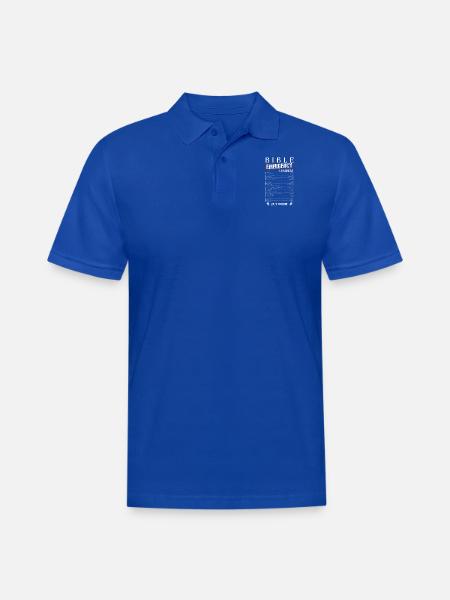 Bible Emergency Numbers - Men's Pique Polo Shirt - royal blue