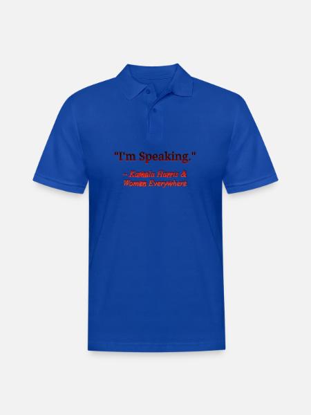 Im Speaking - Men's Pique Polo Shirt - royal blue
