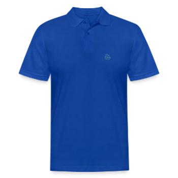 Blue Flame embroidered - Men's Pique Polo Shirt - royal blue - Front