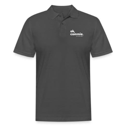 Ok, Commie (White Lettering) - Men's Pique Polo Shirt