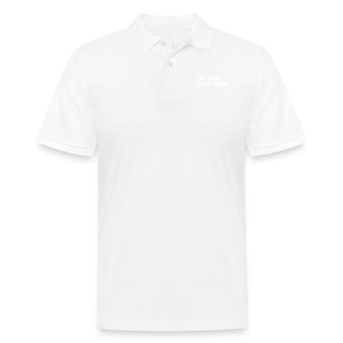 Be Your Own Boss White - Men's Pique Polo Shirt