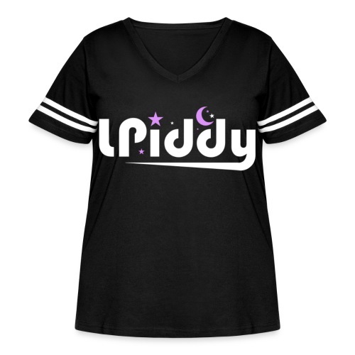 L.Piddy Logo - Women's Curvy V-Neck Football Tee