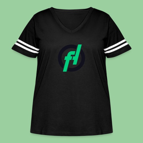 Fallout-Hosting Dark Icon - Women's Curvy Vintage Sports T-Shirt
