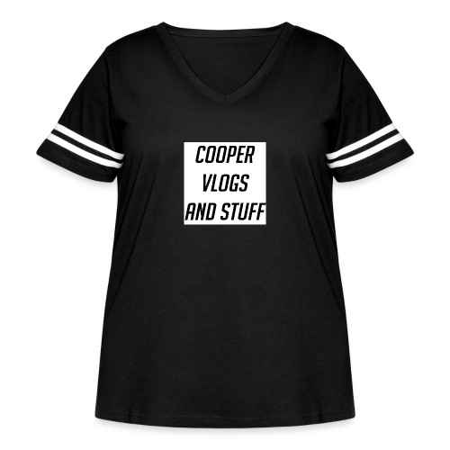 Cooper Keily Vlogs and Stuff - Women's Curvy V-Neck Football Tee