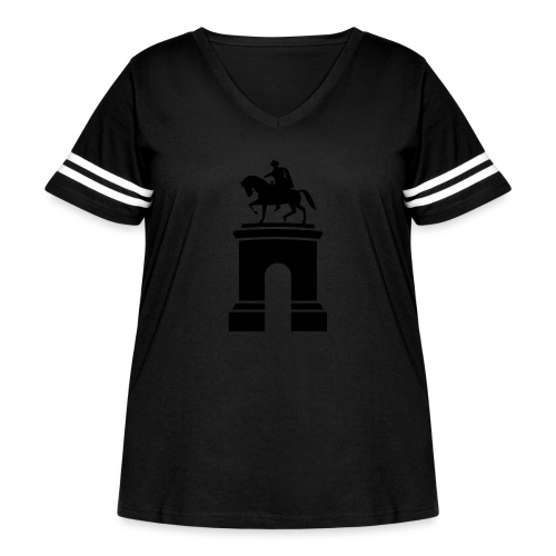 Sam Houston Statue - Women's Curvy Vintage Sports T-Shirt