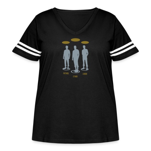 Pathos Ethos Logos 1of2 - Women's Curvy Vintage Sports T-Shirt