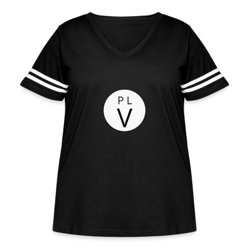 PLV - Women's Curvy V-Neck Football Tee
