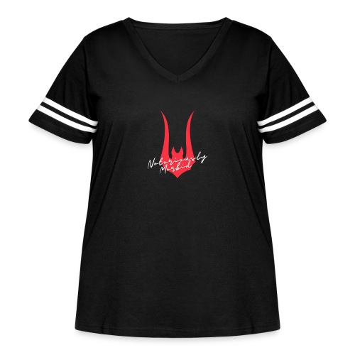 Notoriously Morbid Red Bat - Women's Curvy Vintage Sports T-Shirt