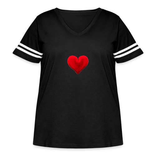 Kiss T Shirt 001 - Women's Curvy Vintage Sports T-Shirt