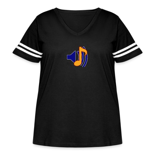 Speaker Music Note - Women's Curvy Vintage Sports T-Shirt