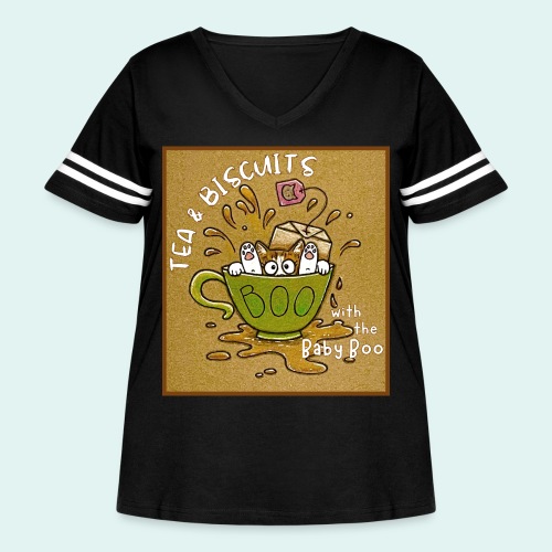 Tea and Biscuits - Women's Curvy Vintage Sports T-Shirt