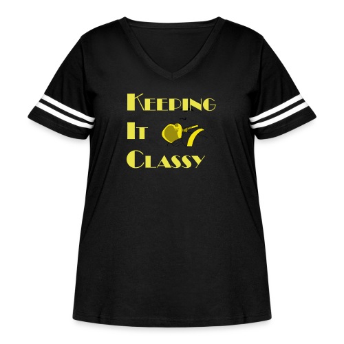 Keeping It Classy - Women's Curvy Vintage Sports T-Shirt