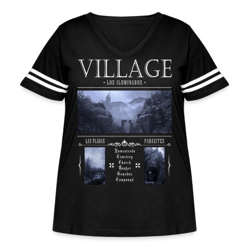 Los Iluminados Village 2 - Women's Curvy Vintage Sports T-Shirt