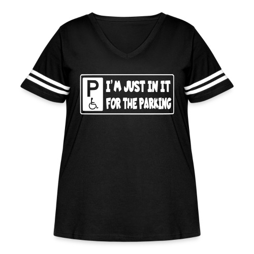 I'm only in a wheelchair for the parking - Women's Curvy Vintage Sports T-Shirt