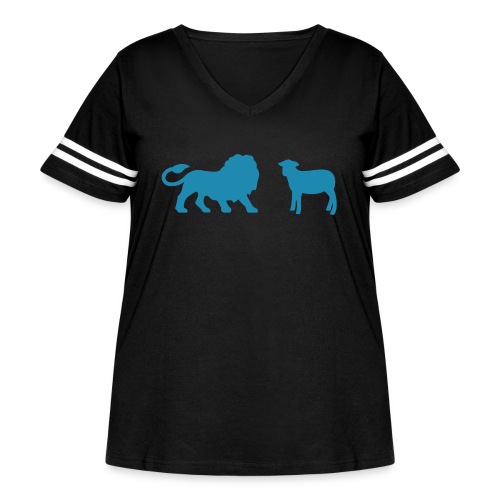 Lion and the Lamb - Women's Curvy Vintage Sports T-Shirt