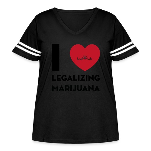 I Heart Legalizing Marijuana - Women's Curvy Vintage Sports T-Shirt
