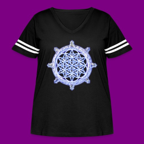 Diamond Sutra - Flower of Life - Mandala - - Women's Curvy Vintage Sports T-Shirt