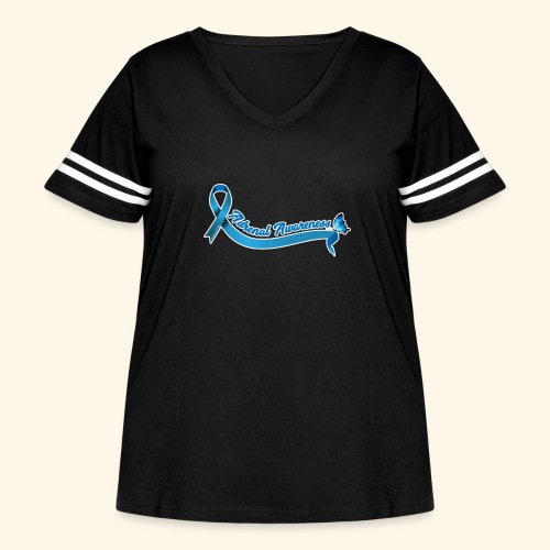 Men’s Adrenal Awareness Shirt no names on back - Women's Curvy Vintage Sports T-Shirt