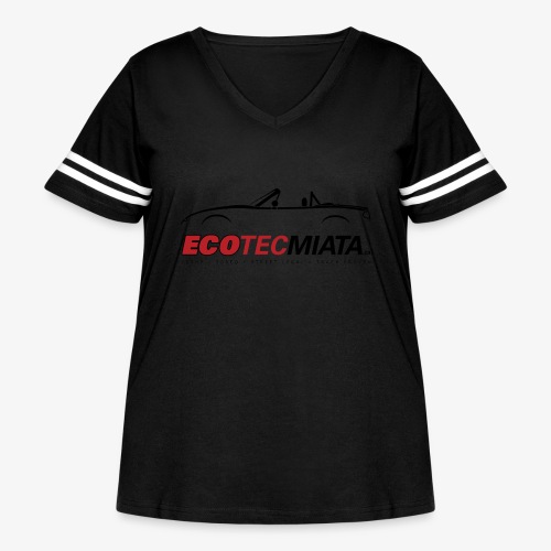 Ecotec Miata Logo - Women's Curvy V-Neck Football Tee