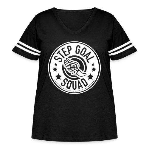 Step Show Squad #2 Design - Women's Curvy V-Neck Football Tee