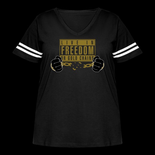 Live Free - Women's Curvy Vintage Sports T-Shirt