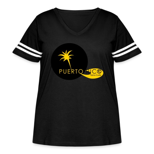 Circle Puerto Rico - Women's Curvy Vintage Sports T-Shirt