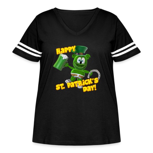 Gummibär (The Gummy Bear) Saint Patrick's Day - Women's Curvy Vintage Sports T-Shirt