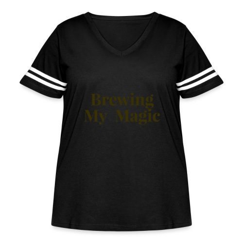 Brewing My Magic Women's Tee - Women's Curvy Vintage Sports T-Shirt