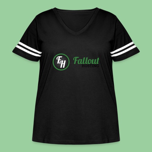 Fallout Hosting Classic Logo - Women's Curvy Vintage Sports T-Shirt