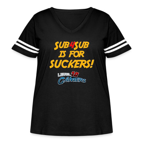 Anti Sub4Sub - Women's Curvy Vintage Sports T-Shirt
