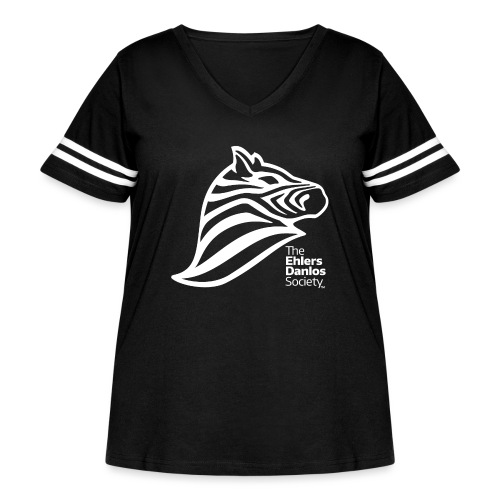 Ehlers-Danlos Society - Official Logo - Reverse - Women's Curvy V-Neck Football Tee