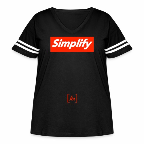 Simplify [fbt] - Women's Curvy Vintage Sports T-Shirt