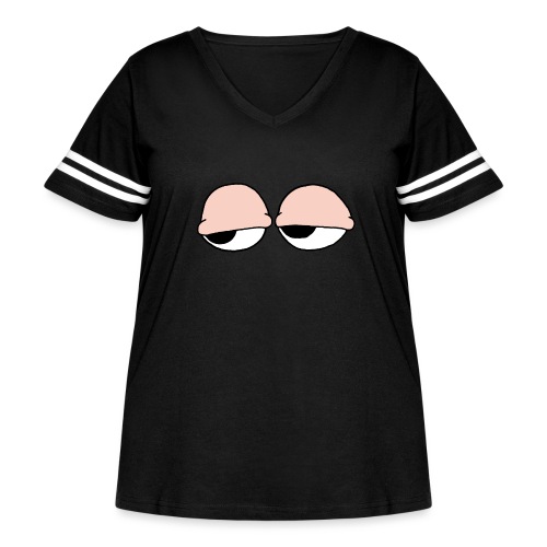stoned eyes - Women's Curvy Vintage Sports T-Shirt