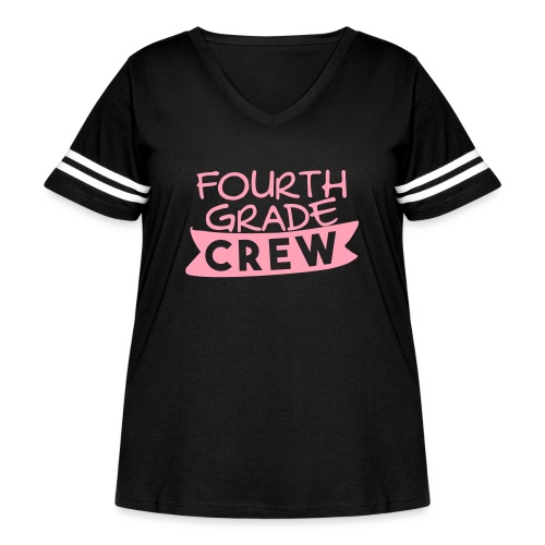 Fourth Grade Crew - Women's Curvy Vintage Sports T-Shirt