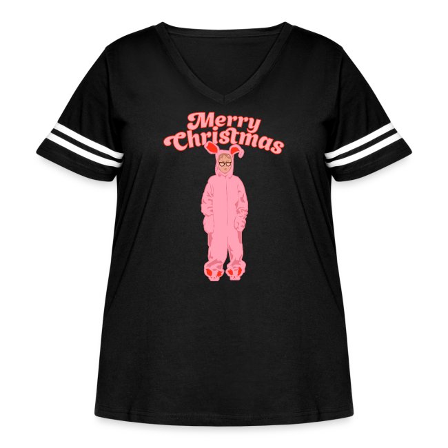 Deranged Pink Bunny Costume Merry Christmas