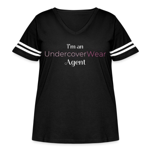 UndercoverWear Agent Collection - Women's Curvy V-Neck Football Tee