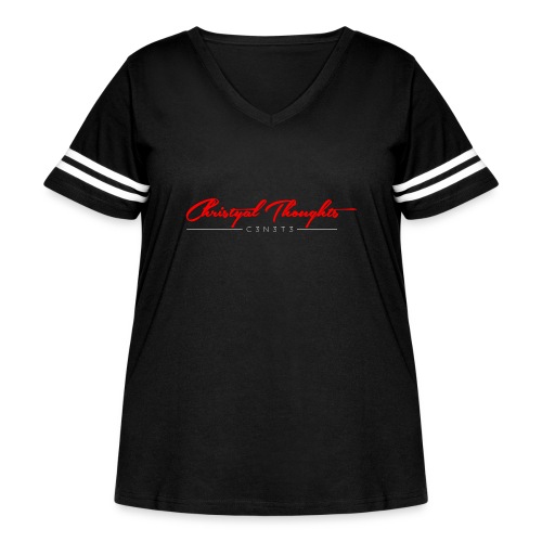Christyal Thoughts C3N3T31 RW - Women's Curvy Vintage Sports T-Shirt