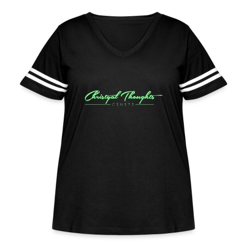 Christyal Thoughts C3N3T31 Lime png - Women's Curvy Vintage Sports T-Shirt