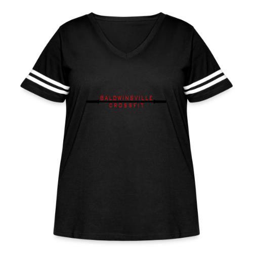 png 25201 - Women's Curvy V-Neck Football Tee