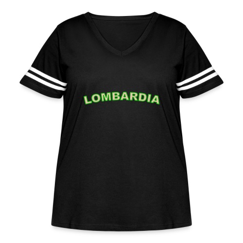 lombardia_2_color - Women's Curvy V-Neck Football Tee